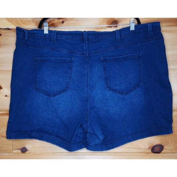 Gloria Vanderbilt Amanda Shorts Blue Denim Pockets Zip Stretch Size 24W - Picture 5 of 10